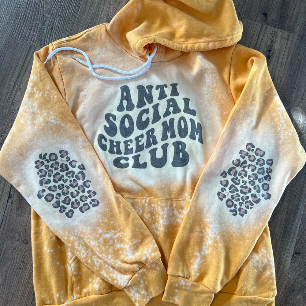Bleached antisocial cheer moms club sweatshirt